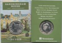 (2020) Монета Остров Джерси 2020 год 2 фунта "Сандрингемский дворец"  Биметалл  Буклет