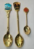 Ложки сувенирные 3 шт Санкт-Петербург и Expo 67 Montreal металл