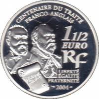 () Монета Франция 2004 год 1 1/2 евро ""   PROOF