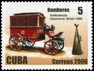 (№4871) Марка Куба 2006 год &quot;1899 на скорой помощи в Бразилии&quot;, Негашеная