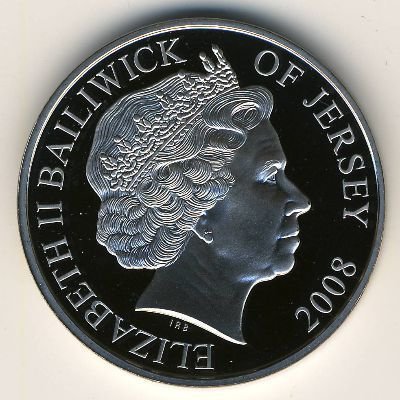 2008 Монета Остров Джерси 2008 год 5 фунтов Фрэнк Уиттл  Никель Медь-Никель  PROOF