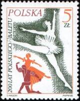 (1985-046) Марка Польша "Балерина"    200 лет Польскому государственному балету III Θ