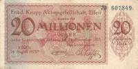 (№1923) Банкнота Германия 1923 год "20,000,000 Mark"