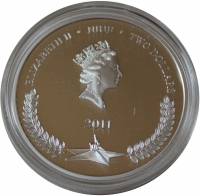 () Монета Остров Ниуэ 2011 год 2  ""   Биметалл (Серебро - Ниобиум)  AU