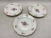 Тарелка десертная Богемия Чехословакия 3 шт, 17 см