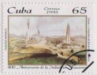(№3850) Марка Куба 1995 год "Сахарный завод тауэрский мост", Гашеная