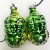 Елочные игрушки Дедушка Виноград 2 шт стекло СССР