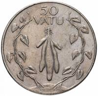 (2009) Монета Вануату 2009 год 50 вату "Батат"  Медь-Никель  UNC