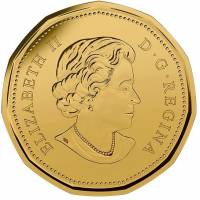 (1935) Монета Канада 2015 год 1 доллар   Сталь, покрытая Латунью  UNC