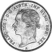 () Монета Австро-Венгрия 1848 год 1  ""   Биметалл (Серебро - Ниобиум)  UNC