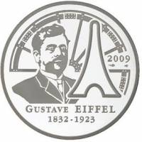 (№2009km1602) Монета Франция 2009 год 20 Euro (120th anniversary of the inauguration of the Eiffel