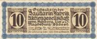 (№1915) Банкнота Германия 1915 год "10 Pfennig"