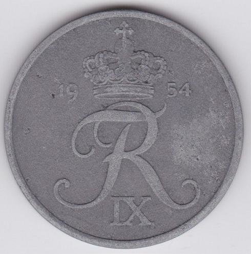 (№1950km843.1) Монета Дания 1950 год 5 Oslash;re (Сердечки)