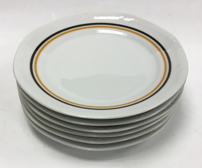 Набор тарелок, фарфор, Чехословакия, 6 шт. новые в коробке (сост. на фото)