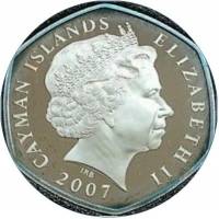 () Монета Каймановы острова 2007 год 10 долларов ""  Биметалл (Серебро - Ниобиум)  PROOF