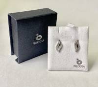 Серьги гвоздики Preciosa хрусталь Чехия в подарочной коробке 