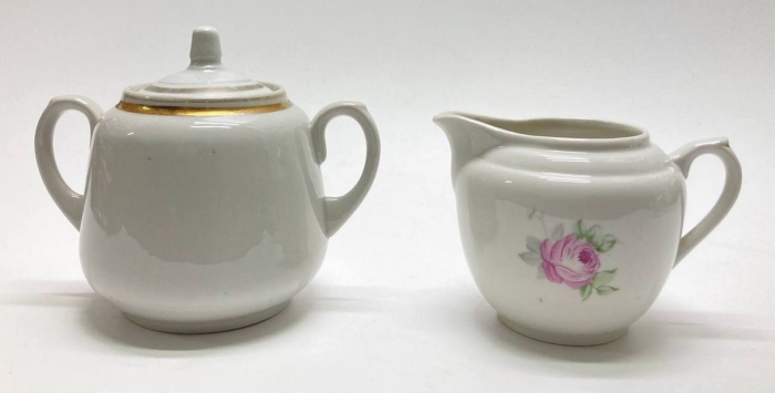 Сахарница Пролетарий + молочник Вербилки, СССР