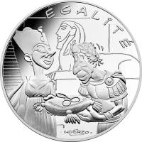 (2015) Монета Франция 2015 год 10 евро "Астерикс. Цезарь и Клеопатра"  Серебро Ag 333  UNC