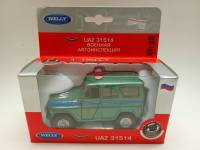 Модель авто UAZ УАЗ 31514 Военная автоинспекция Welly в коробке