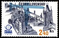 1976-029 Марка Чехословакия Мост   Международная выставка марок Прага III Θ
