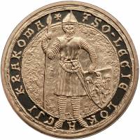 (139) Монета Польша 2007 год 2 злотых "Краков 750 лет"  Латунь  UNC
