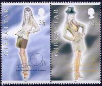 (№1997-804) Лист марок Гибралтар 1997 год "Диор разработан Джоном Гальяно", Гашеный