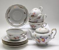 Чайный сервиз Kahla Германия 10 прдметов чайник чашки блюдца винтаж