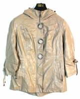 Куртка женская Angmifer, кожа, воротник мех, р-р 48, потёртости на руковах