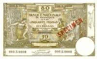 (№1927P-99s) Банкнота Бельгия 1927 год "50 Francs"