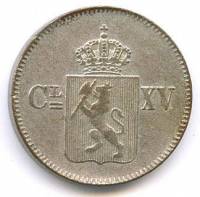 (№1868km330.1) Монета Норвегия 1868 год 3 Skilling