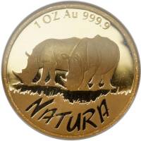 (№1995km198) Монета Южная Африка 1995 год 1 Ounce (Натура - Носорог)