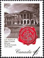 (№1997-1618) Марка из набора Канада 1997 год "Юридическое Общество верхней Канады Осгуд-Холл", Гашен
