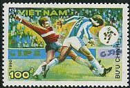 (1990-036) Марка Вьетнам "Футбол (1)"    ЧМ по футболу 1990, Италия III Θ