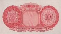 (№P-14a) Банкнота Багамские острова 1953 год 10 Shillings "Багамский шиллинг"