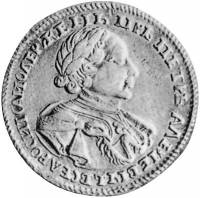 (1719, ПЕТЪ, РОСIИ, ПОЛТНИА) Монета Россия-Финдяндия 1719 год 50 копеек   Серебро Ag 729  XF