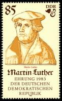 (1982-101) Марка Германия (ГДР) "Пожилой М. Лютер"    Мартин Лютер III Θ