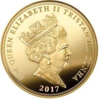 (№2017) Монета Тристан да Кунья 2017 год 5 Crowns (20-летие Диана, Принцесса Уэльская)