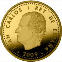 (№2009km1213) Монета Испания 2009 год 200 Euro (Фелипе II - Европейский Союз)