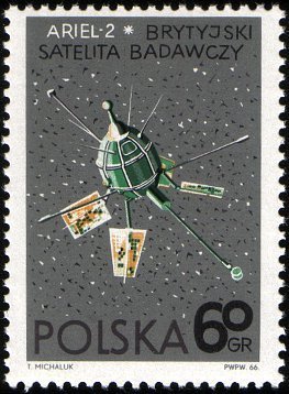 (1966-081) Марка Польша "Ариэль-2"   Исследование космоса III &Theta;