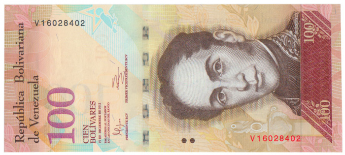 (2012) Банкнота Венесуэла 2012 год 100 боливаров &quot;Симон Боливар&quot;   UNC