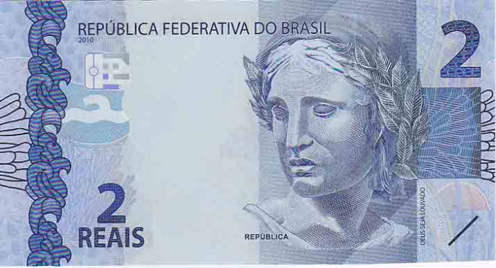 (2010) Банкнота Бразилия 2010 год 2 реала &quot;Республика&quot;   UNC