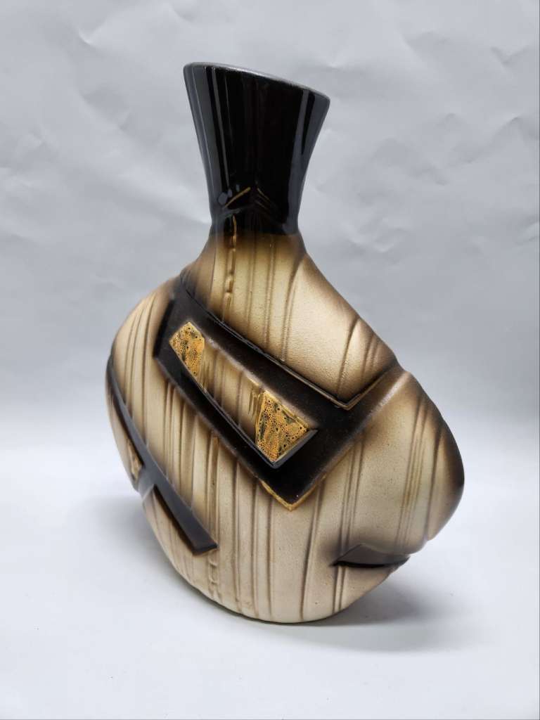 Ваза керамическая 36х28 см коричневых тонов