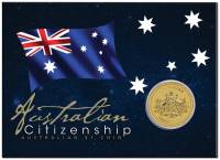 (1985) Монета Австралия 2017 год 1 доллар "Гражданство Австралии"  Бронза  Буклет
