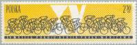 (1962-019) Марка Польша "Велосипедисты" , III Θ