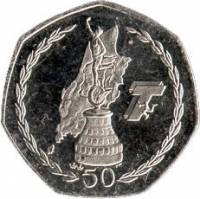 () Монета Остров Мэн 2004 год 50 пенсов ""  Медь-Никель  AU