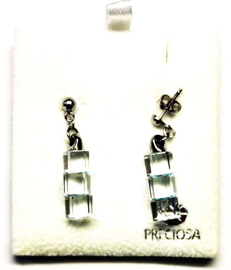 Серьги-гвоздики, нерж. сталь, кристаллы, Чехия, новые