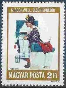 (1981-060) Марка Венгрия "Первый полет"    Иллюстрации III O