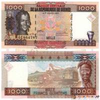 Банкнота Гвинея 2006 год 1 000 франков Портрет девушки   UNC