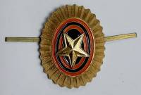 Значок Знак СССР "Кокарда МО на фуражку" Усики 