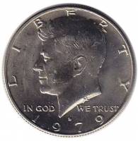 (1979d) Монета США 1979 год 50 центов  3. Основной тип Кеннеди Медь-Никель  VF